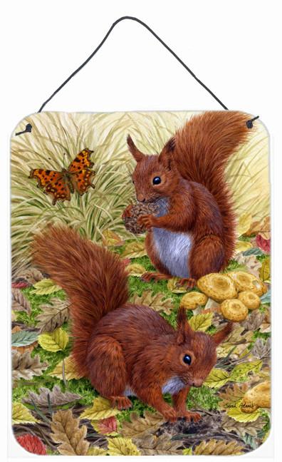 Red Squirrels Wall or Door Hanging Prints ASA2133DS1216 by Caroline&#39;s Treasures