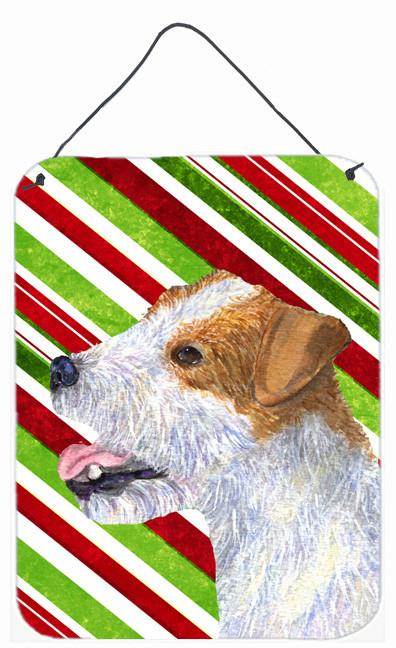 Jack Russell Terrier Candy Cane Holiday Christmas Wall Door Hanging Prints by Caroline&#39;s Treasures
