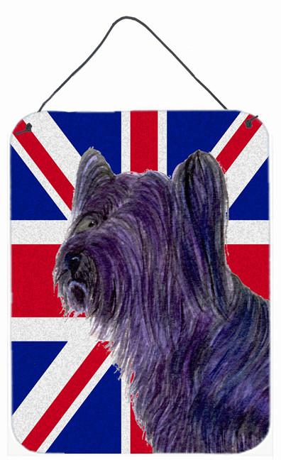 Skye Terrier with English Union Jack British Flag Wall or Door Hanging Prints SS4905DS1216 by Caroline&#39;s Treasures