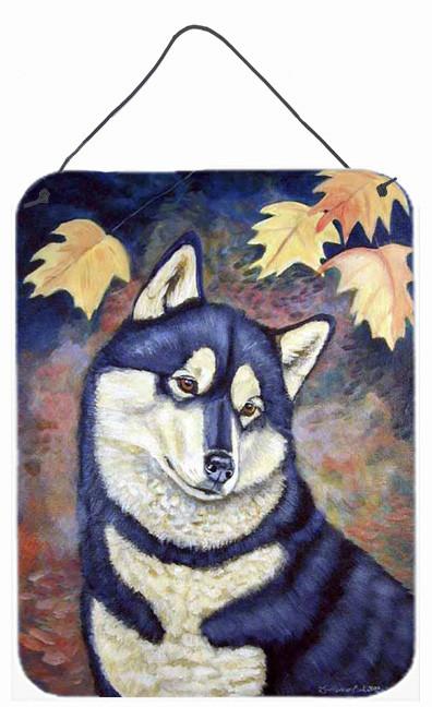 Fall Leaves Siberian Husky Aluminium Metal Wall or Door Hanging Prints by Caroline&#39;s Treasures