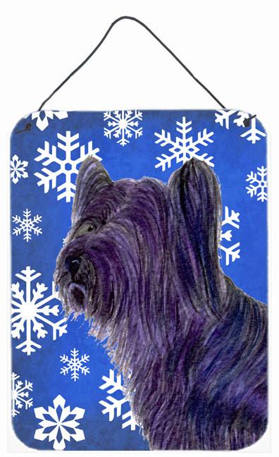 Skye Terrier Winter Snowflakes Holiday Wall or Door Hanging Prints by Caroline's Treasures