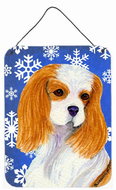 Cavalier Spaniel Winter Snowflakes Holiday Wall or Door Hanging Prints by Caroline&#39;s Treasures