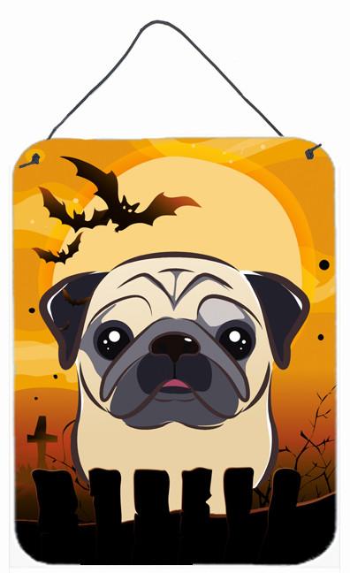Halloween Fawn Pug Wall or Door Hanging Prints BB1820DS1216 by Caroline&#39;s Treasures