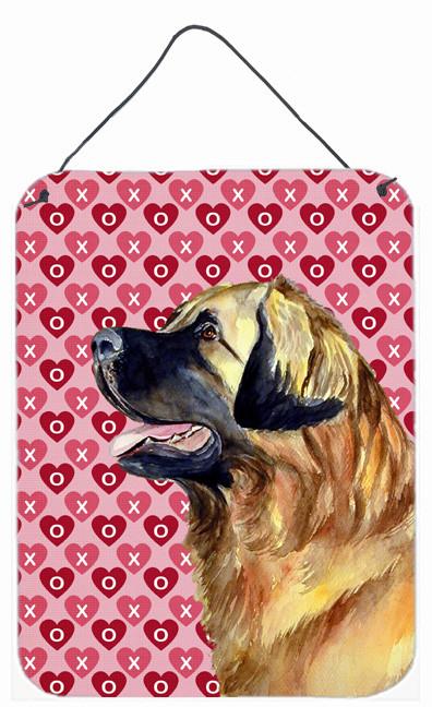 Leonberger Hearts Love and Valentine&#39;s Day Portrait Wall or Door Hanging Prints by Caroline&#39;s Treasures