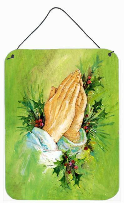 Praying Hangs with Holly Leaves Wall or Door Hanging Prints AAH5985DS1216 by Caroline's Treasures