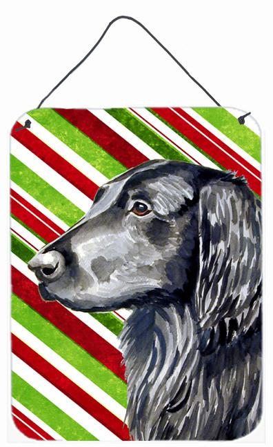 Flat Coated Retriever Candy Cane Holiday Christmas Wall or Door Hanging Prints by Caroline&#39;s Treasures