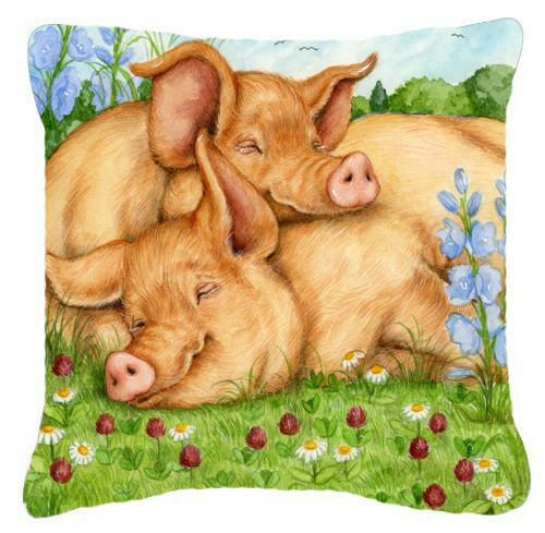 Pigs Tamworths In Clover Canvas Decorative Pillow CDCO0358PW1414 - the-store.com