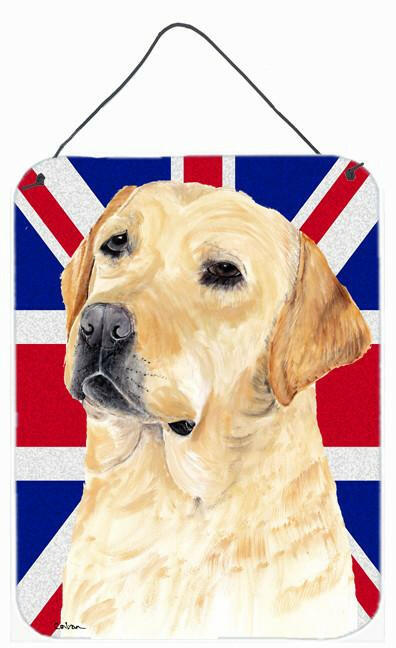 Labrador with English Union Jack British Flag Wall or Door Hanging Prints SC9833DS1216 by Caroline's Treasures