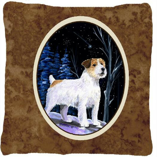 Starry Night Jack Russell Terrier Decorative   Canvas Fabric Pillow by Caroline's Treasures