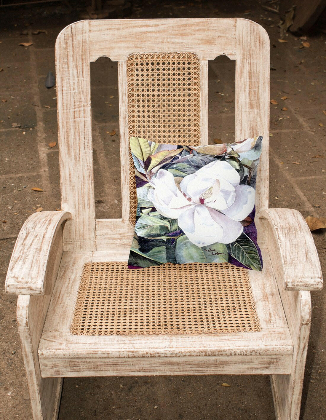 Flower - Magnolia Decorative   Canvas Fabric Pillow - the-store.com