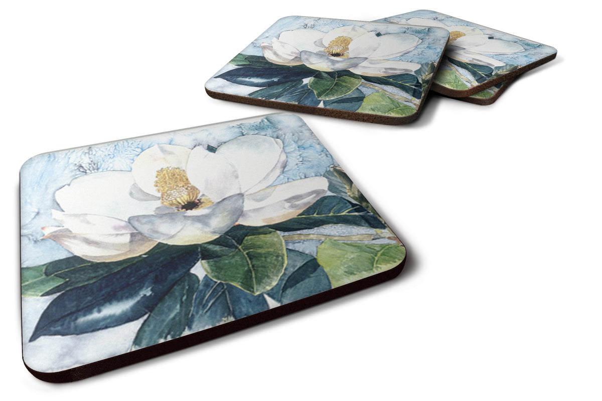 Set of 4 Flower - Magnolia Foam Coasters - the-store.com