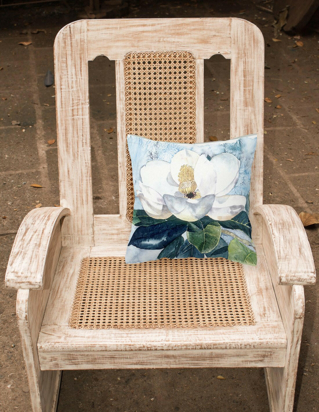 Flower - Magnolia Decorative   Canvas Fabric Pillow - the-store.com