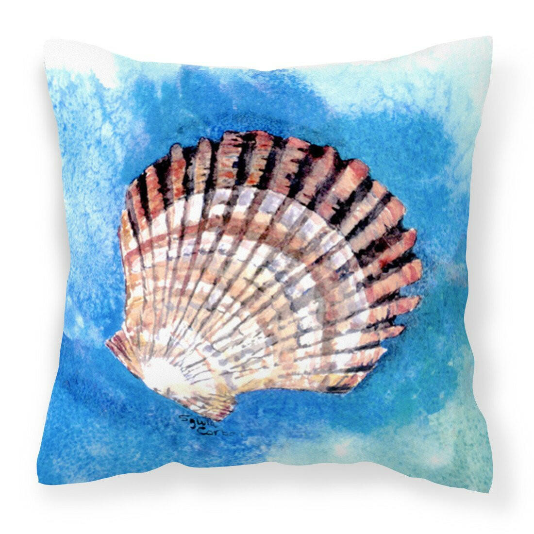 Scallop Sea Shell Fabric Decorative Pillow 8008PW1414 - the-store.com