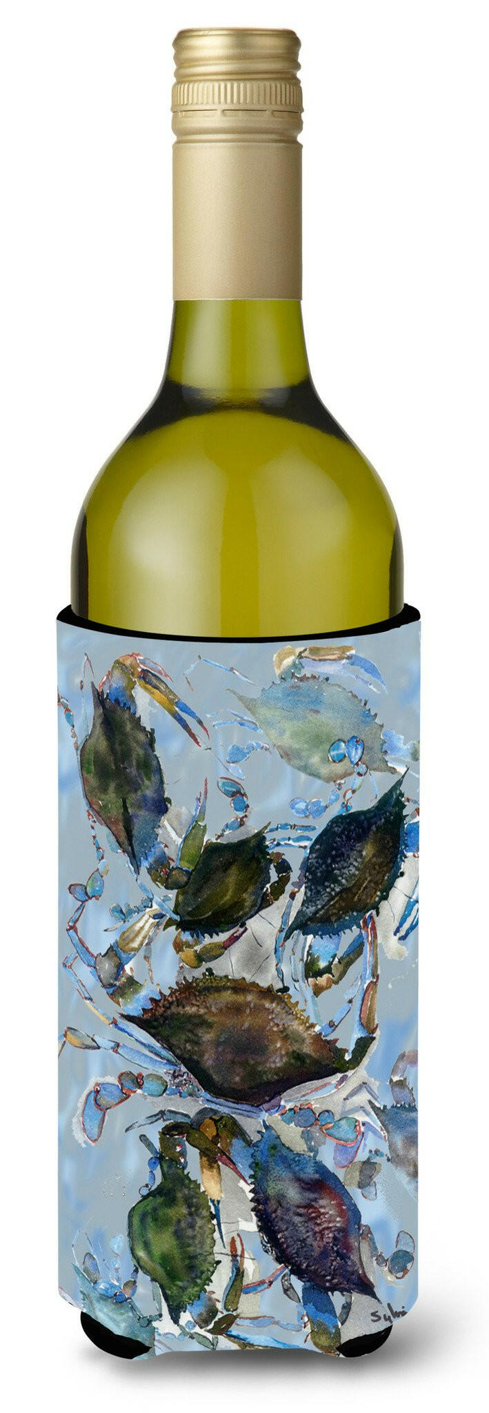 Blue Crab Cluster Wine Bottle Beverage Insulator Beverage Insulator Hugger by Caroline&#39;s Treasures