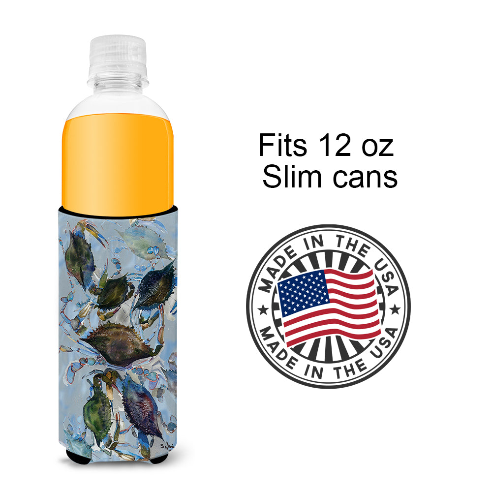 Blue Crab Cluster Ultra Beverage Insulators for slim cans 8016MUK.