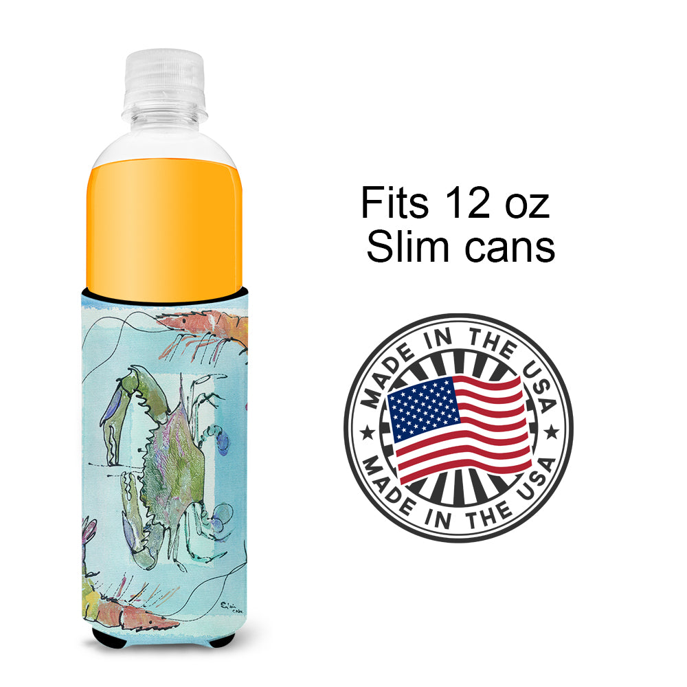 Crab and Shrimp Ultra Beverage Insulators for slim cans 8022MUK.