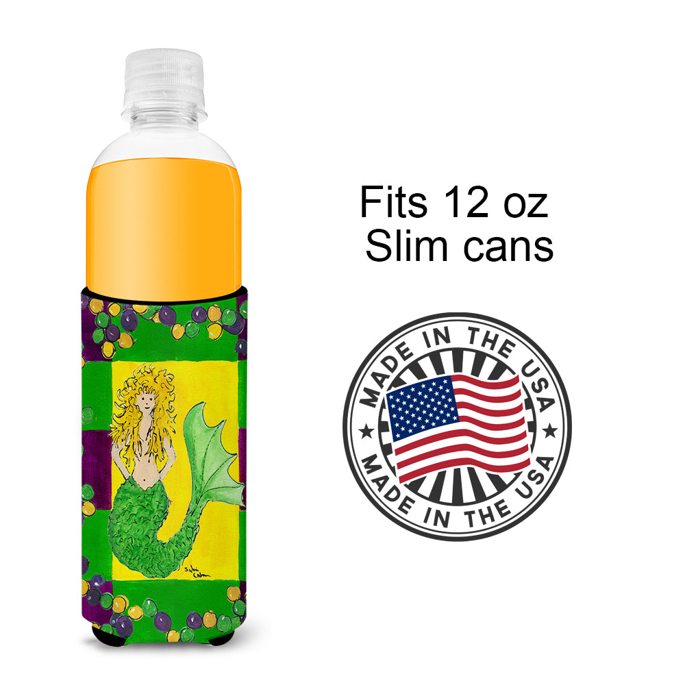 Mardi Gras Mermaid Ultra Beverage Insulators for slim cans 8036MUK.