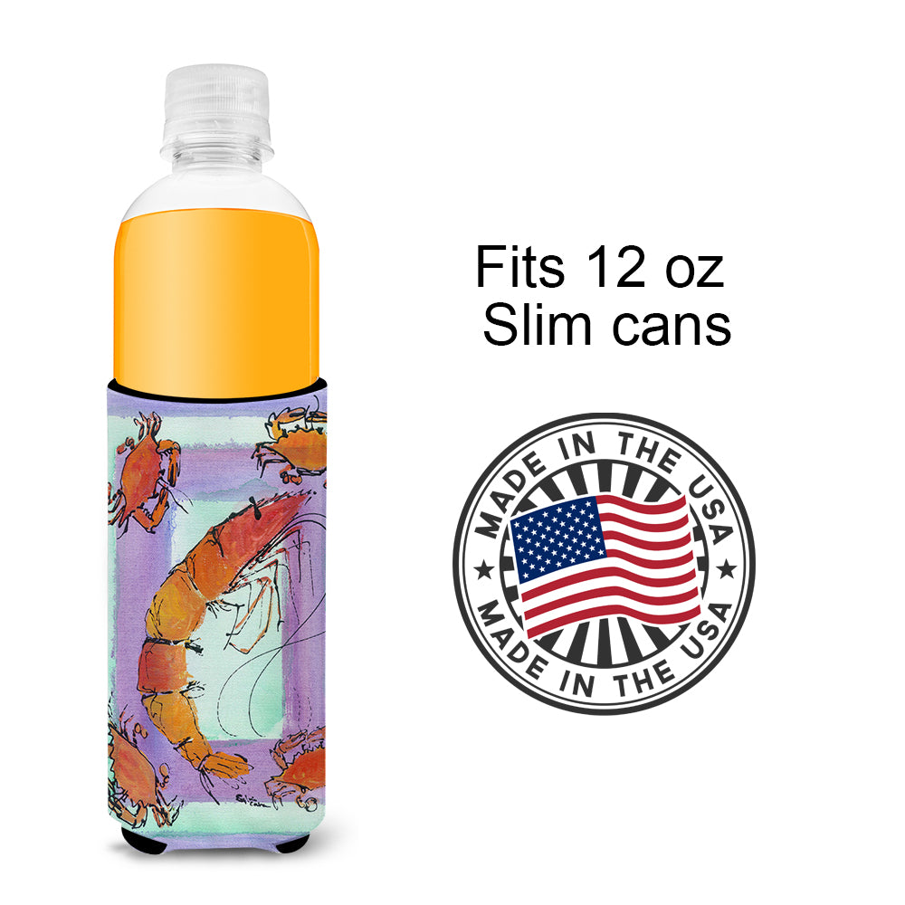 Shrimp and Crab Ultra Beverage Insulators for slim cans 8037MUK.