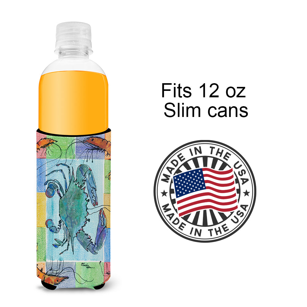 Crab and Shrimp Ultra Beverage Insulators for slim cans 8040MUK