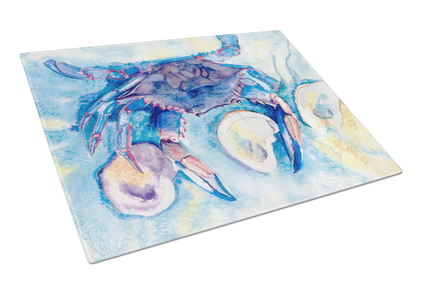 Crab  Glass Cutting Board Large by Caroline's Treasures