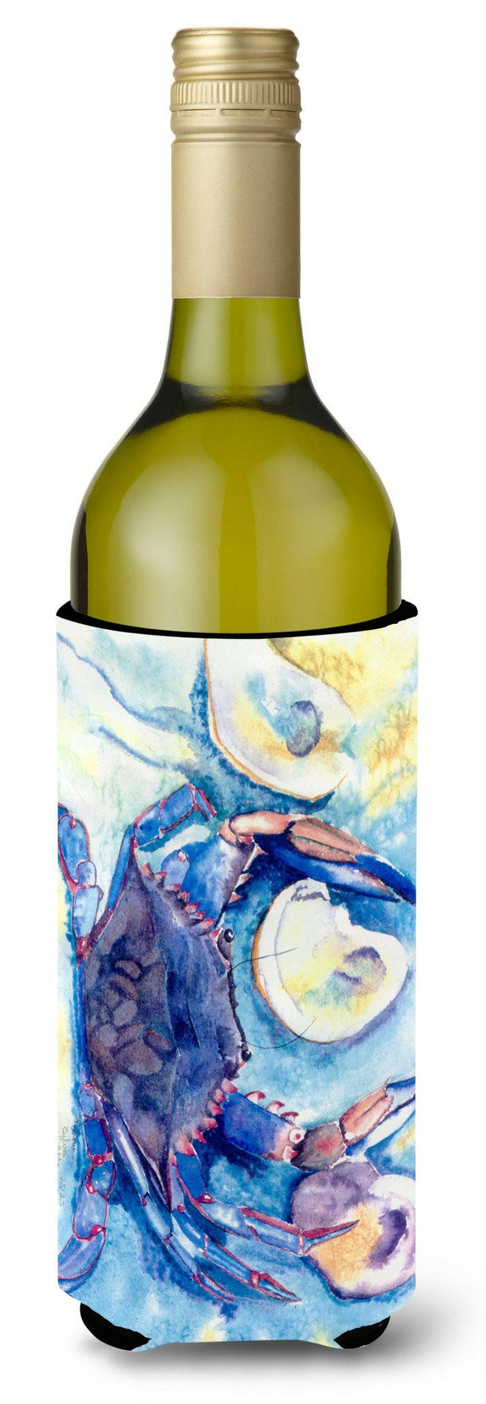 Crab and oyster Wine Bottle Beverage Insulator Beverage Insulator Hugger by Caroline&#39;s Treasures