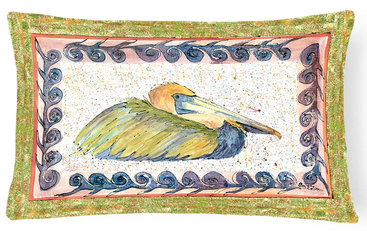 Bird - Pelican Decorative   Canvas Fabric Pillow by Caroline&#39;s Treasures