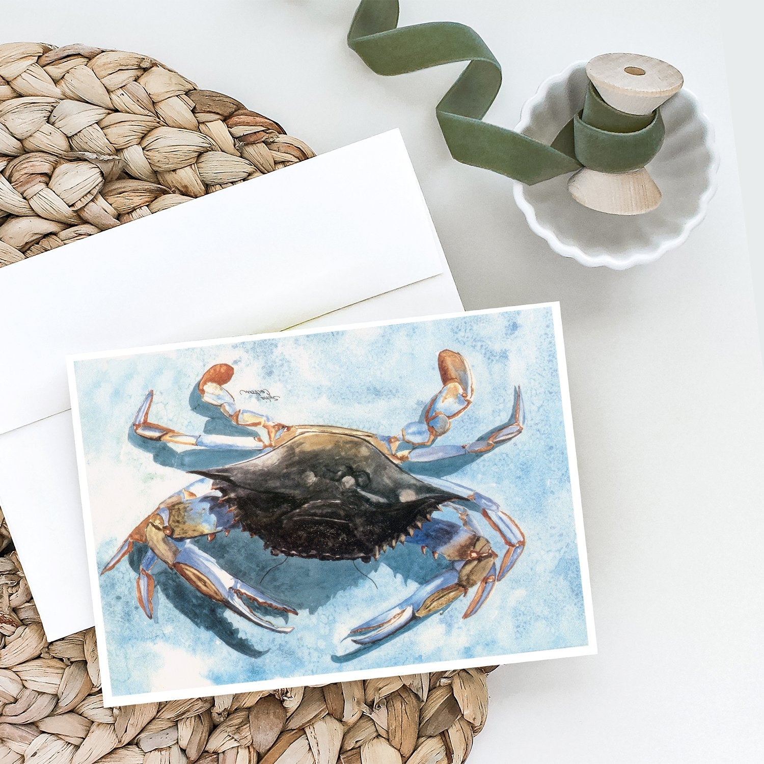 Buy this Blue Crab Greeting Cards and Envelopes Pack of 8