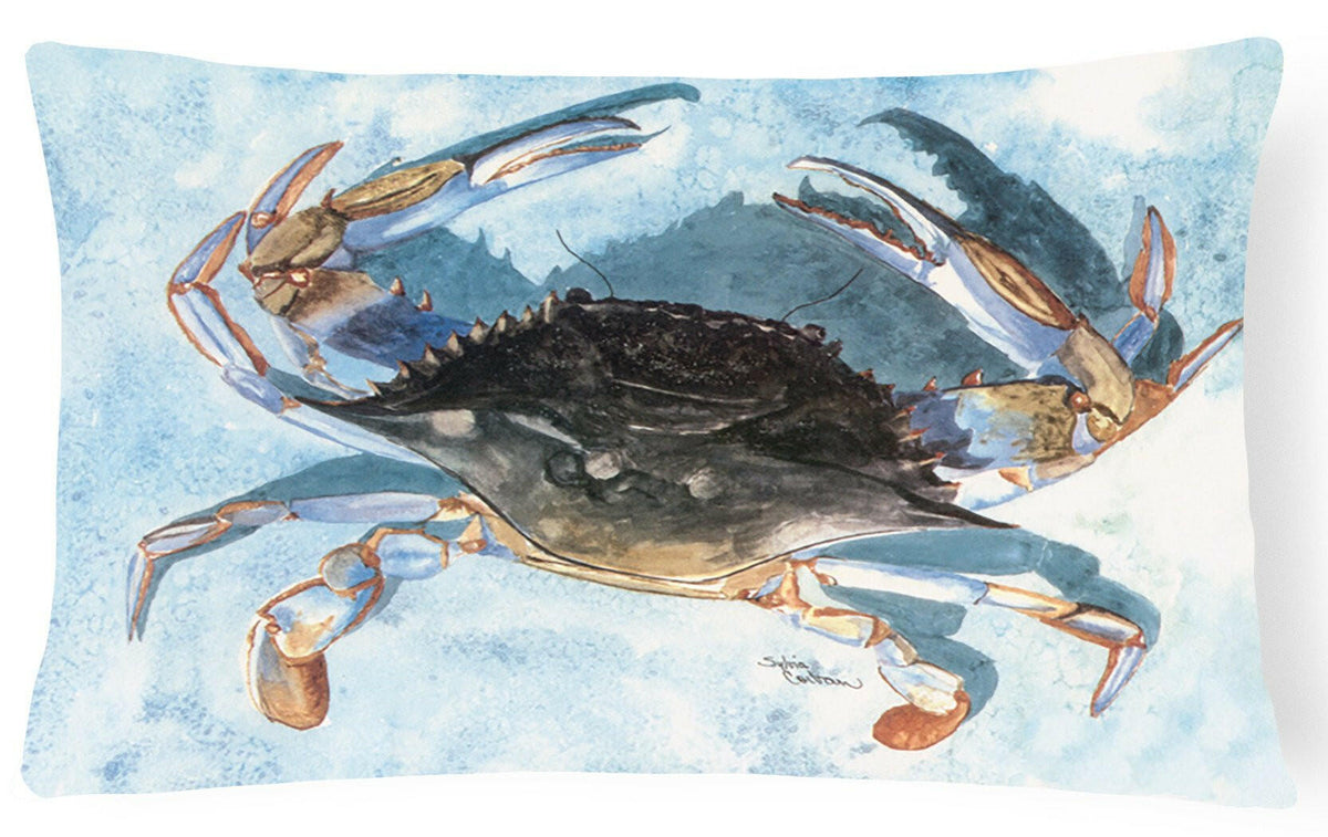 Crab   Canvas Fabric Decorative Pillow by Caroline&#39;s Treasures