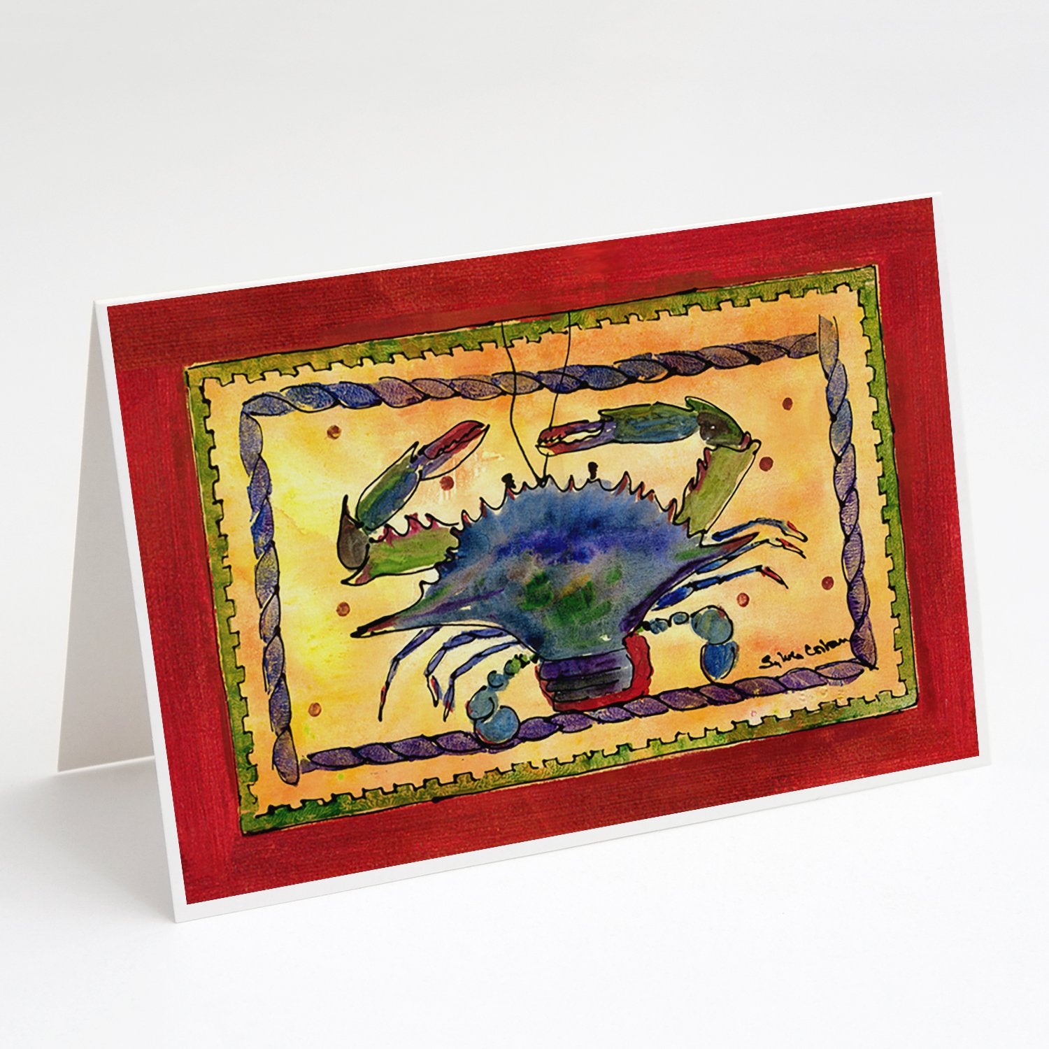 Buy this Female Blue Crab Greeting Cards and Envelopes Pack of 8