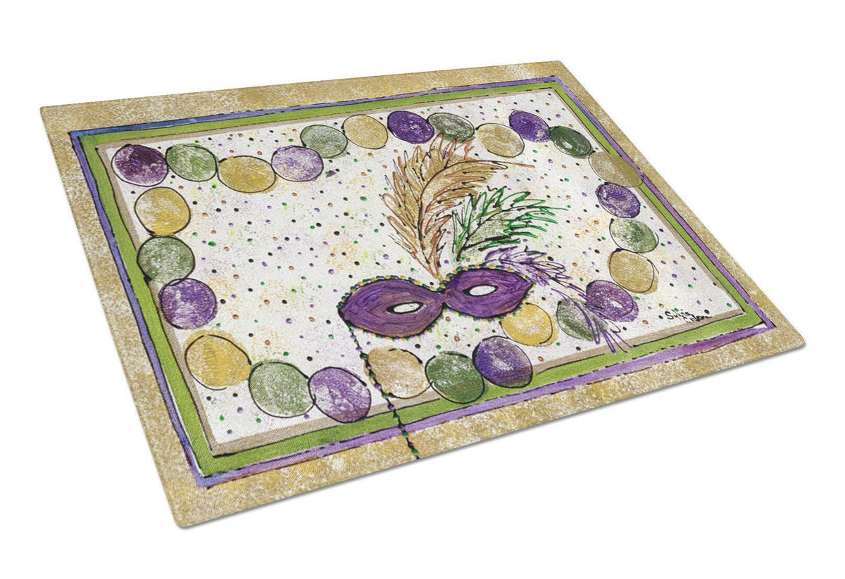 Mardi Gras  Glass Cutting Board Large by Caroline&#39;s Treasures