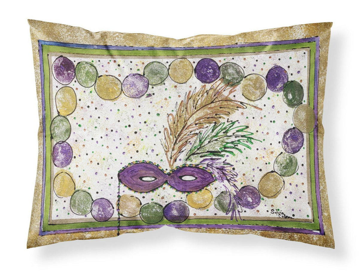 Mardi Gras Beads  Moisture wicking Fabric standard pillowcase by Caroline&#39;s Treasures