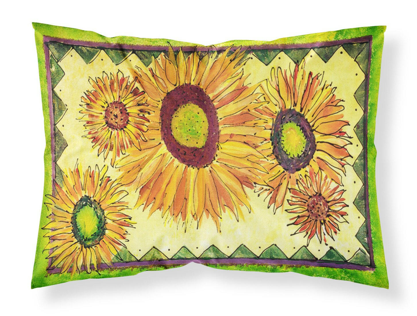 Flower - Sunflower Moisture wicking Fabric standard pillowcase by Caroline's Treasures