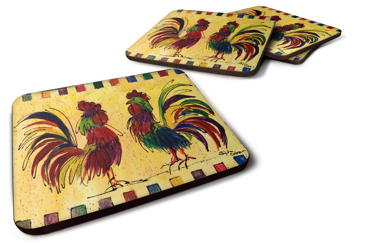 Set of 4 Bird - Rooster Foam Coasters - the-store.com
