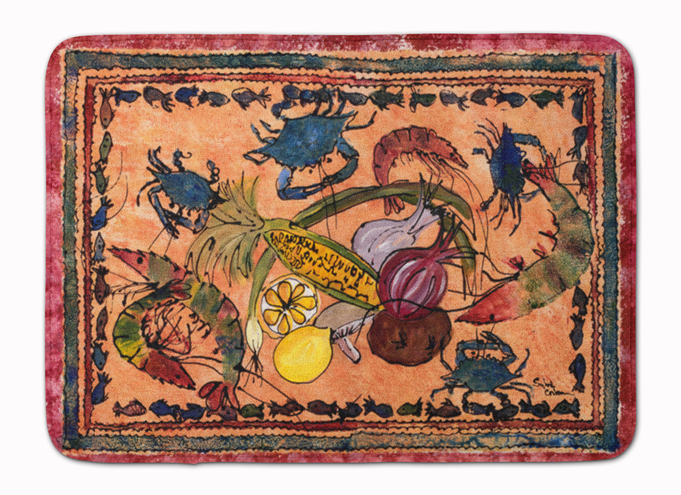 Caroline's Treasures Crab Machine Washable Memory Foam Mat