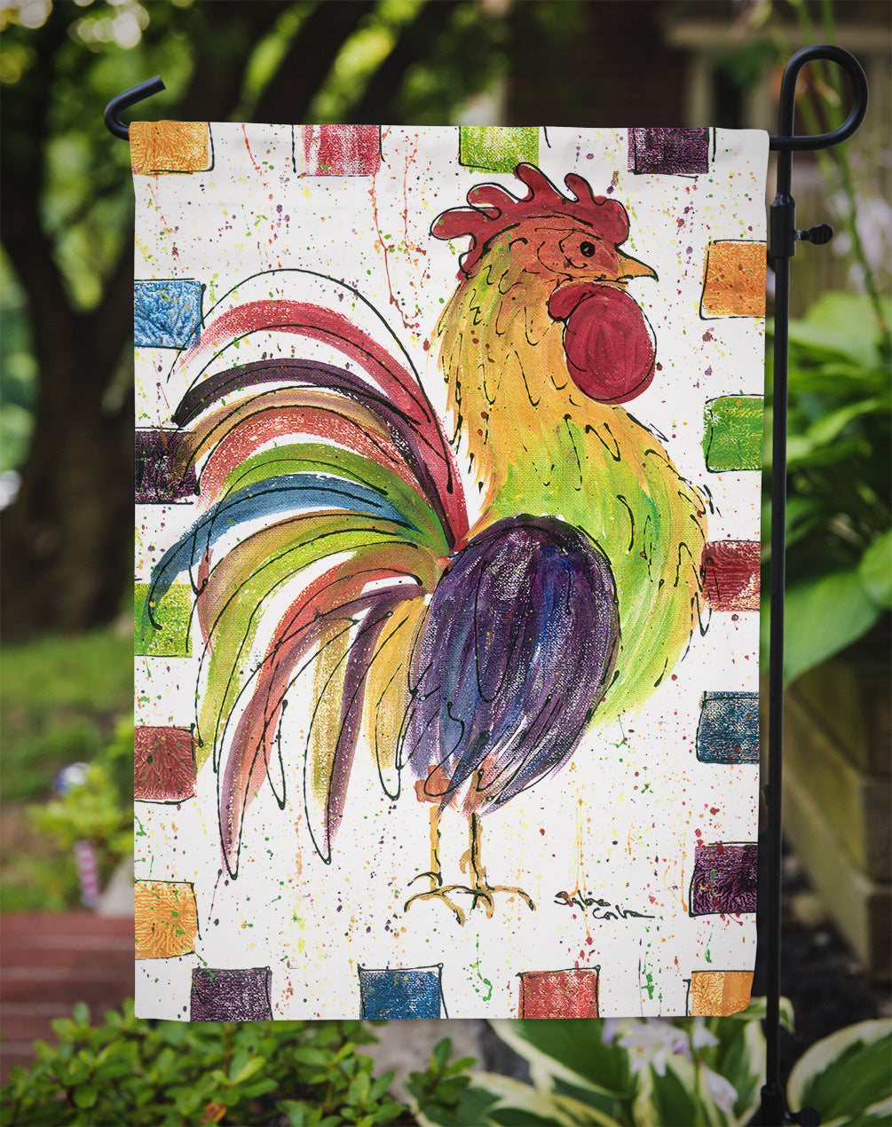 Rooster  Flag Garden Size.