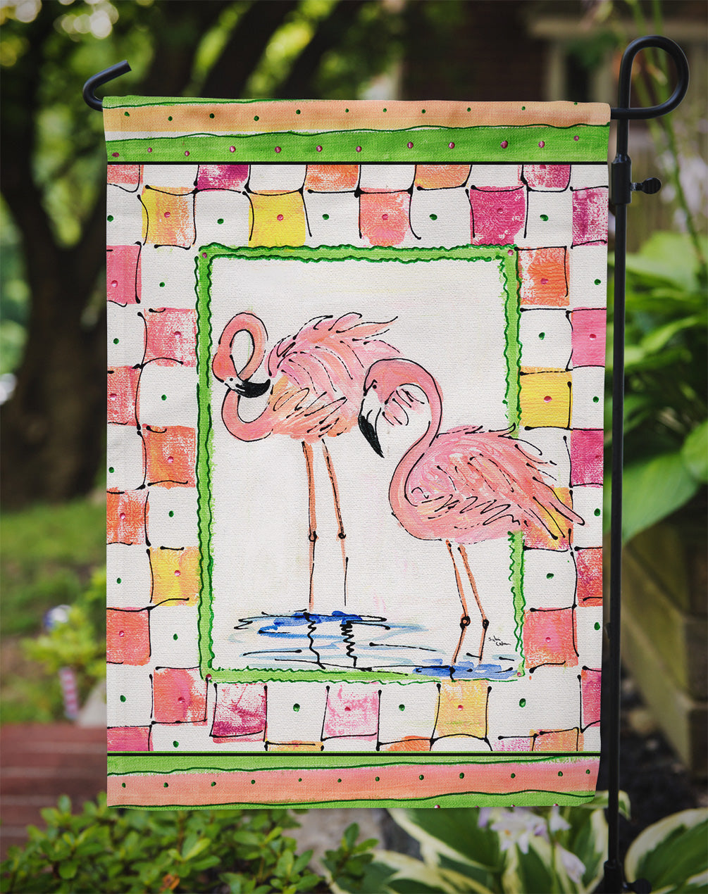 Flamingo  Flag Garden Size