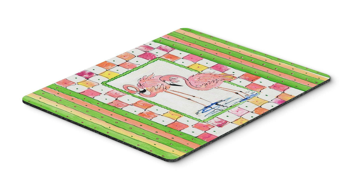 Bird - Flamingo Mouse pad, hot pad, or trivet by Caroline&#39;s Treasures