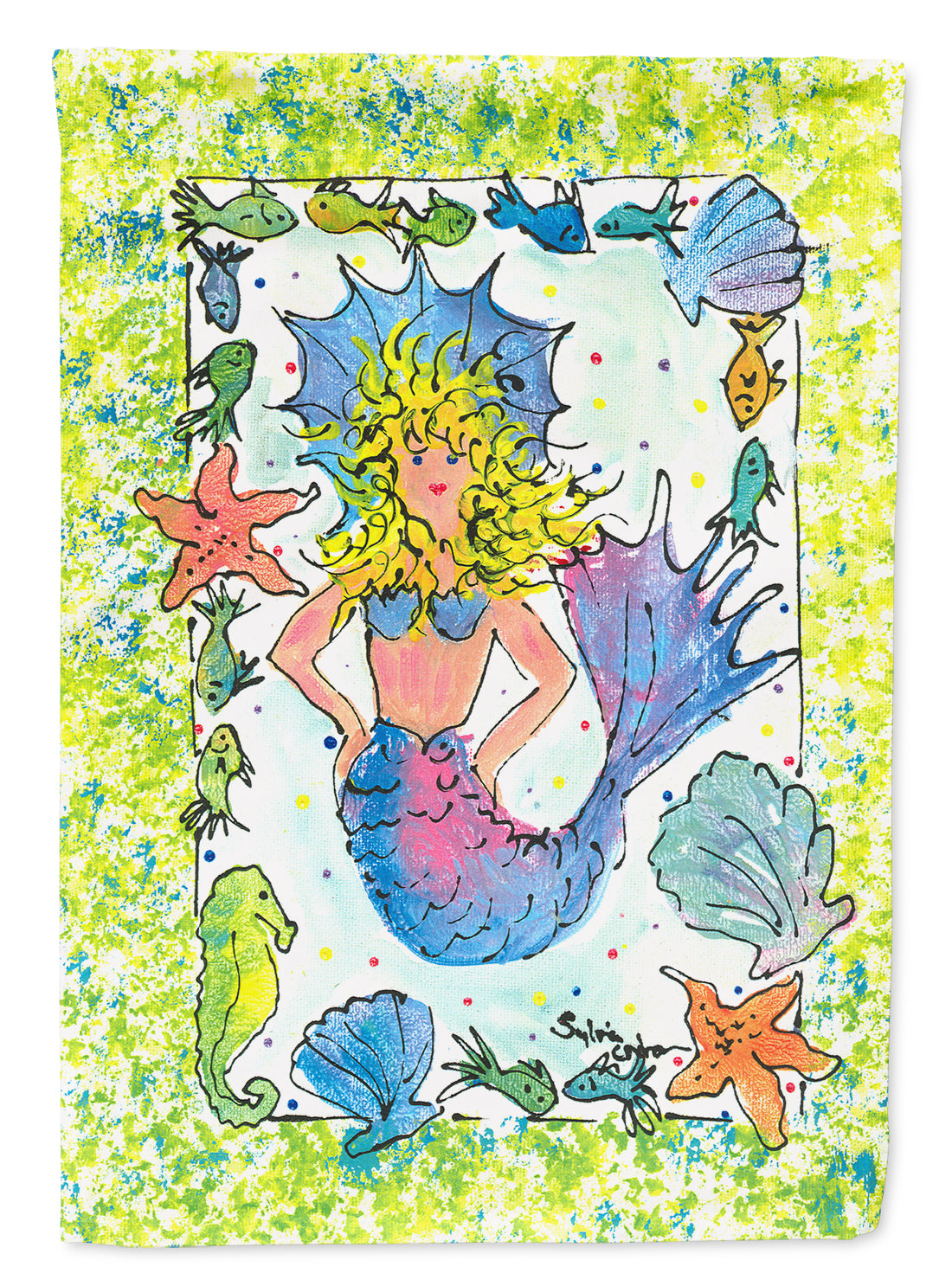 Mermaid  Flag Canvas House Size  the-store.com.