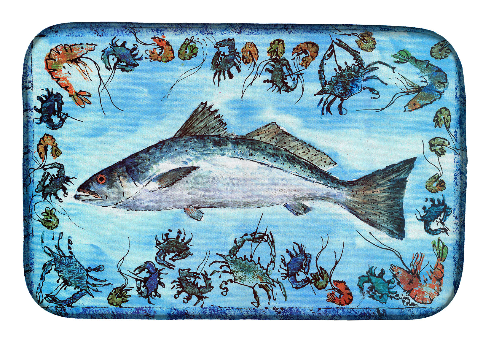 Fish Speckled Trout Dish Drying Mat 8086DDM  the-store.com.