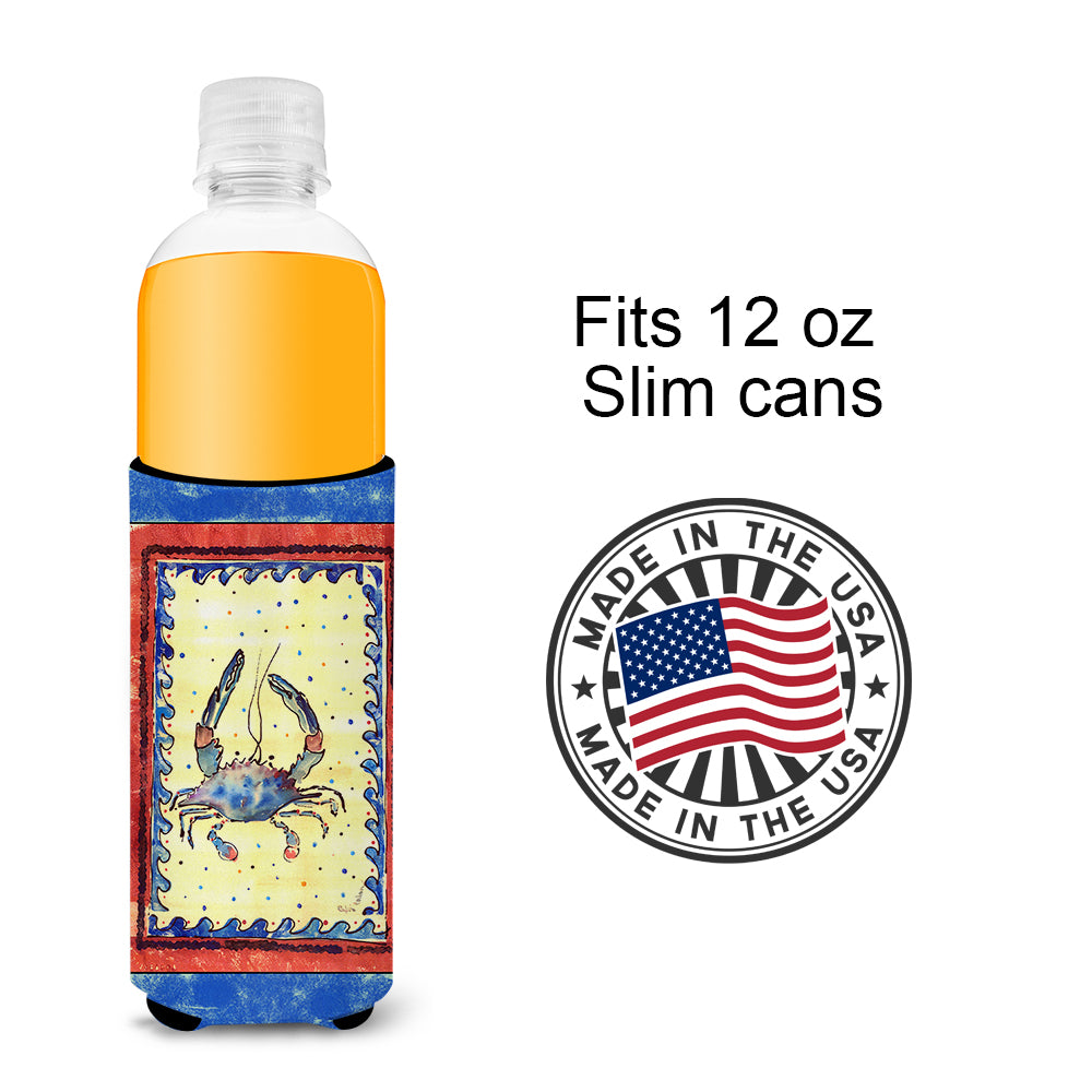 Blue Maryland Crab Ultra Beverage Insulators for slim cans 8093MUK.
