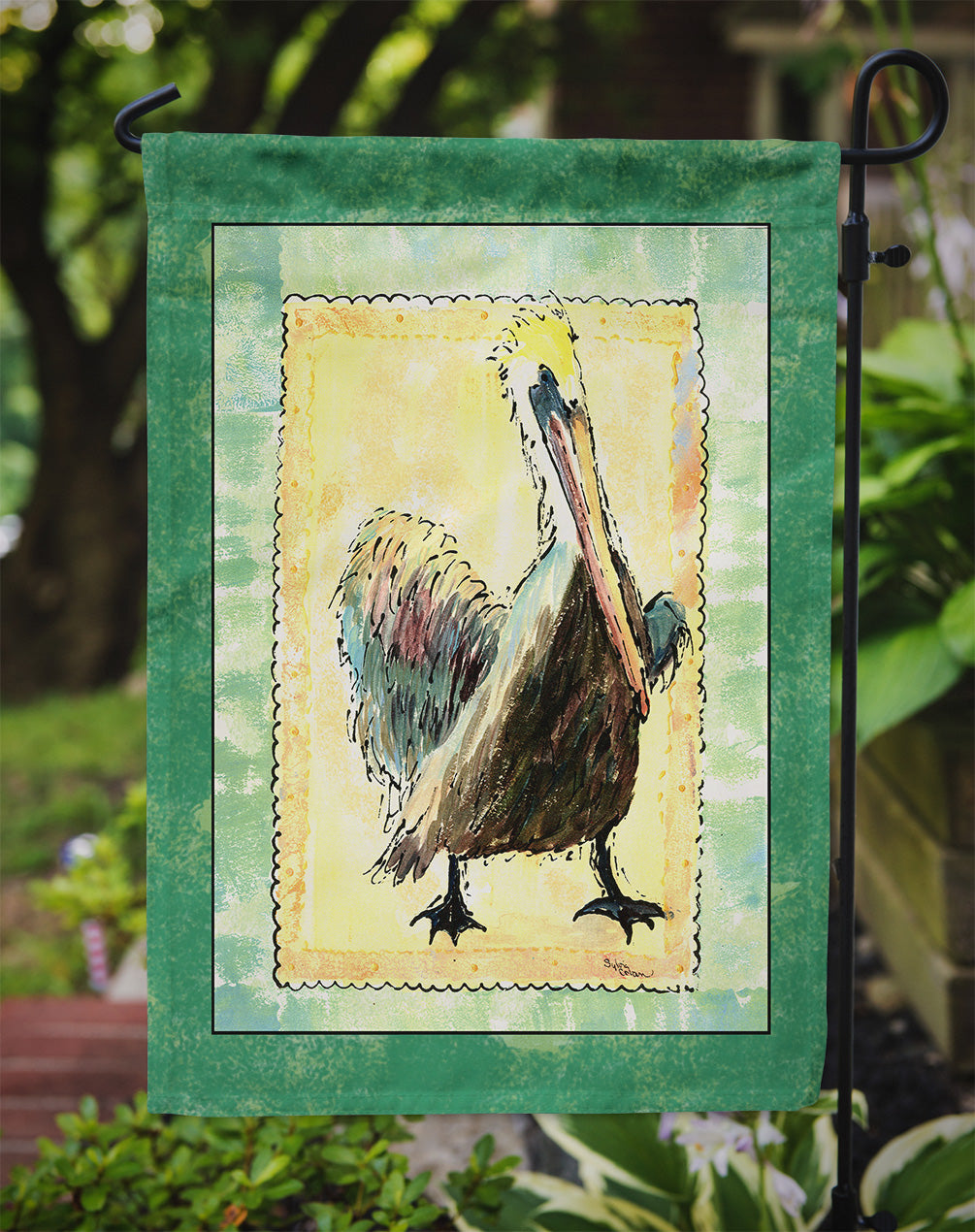 Bird - Pelican Flag Garden Size.