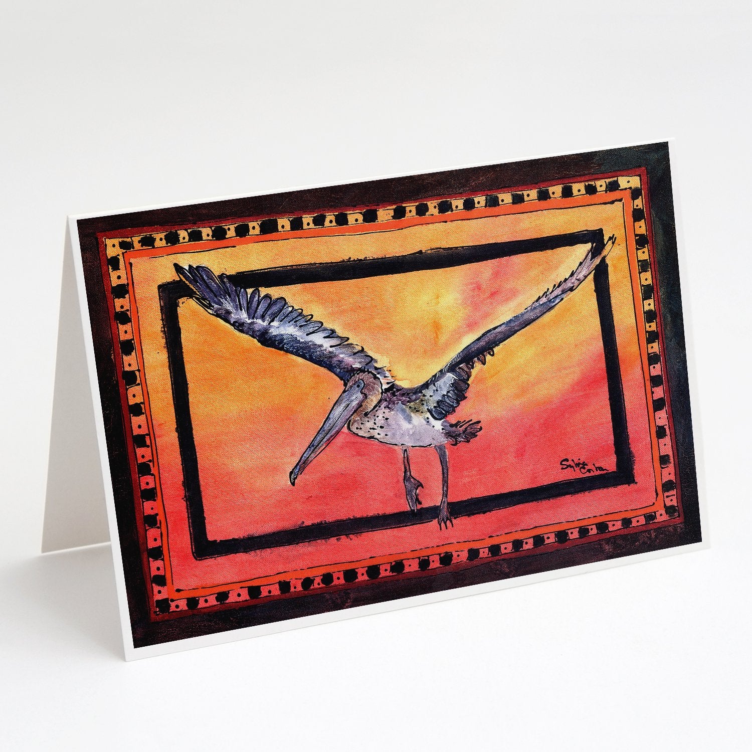 Buy this Pelican Orange Sky Greeting Cards and Envelopes Pack of 8