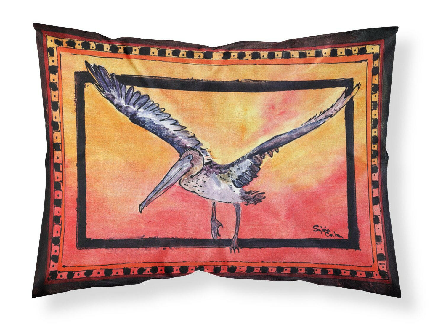 Bird - Pelican Moisture wicking Fabric standard pillowcase by Caroline's Treasures