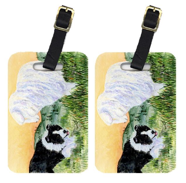 Pair of 2 Border Collie Luggage Tags by Caroline&#39;s Treasures