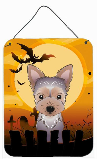 Halloween Yorkie Puppy Wall or Door Hanging Prints BB1790DS1216 by Caroline's Treasures