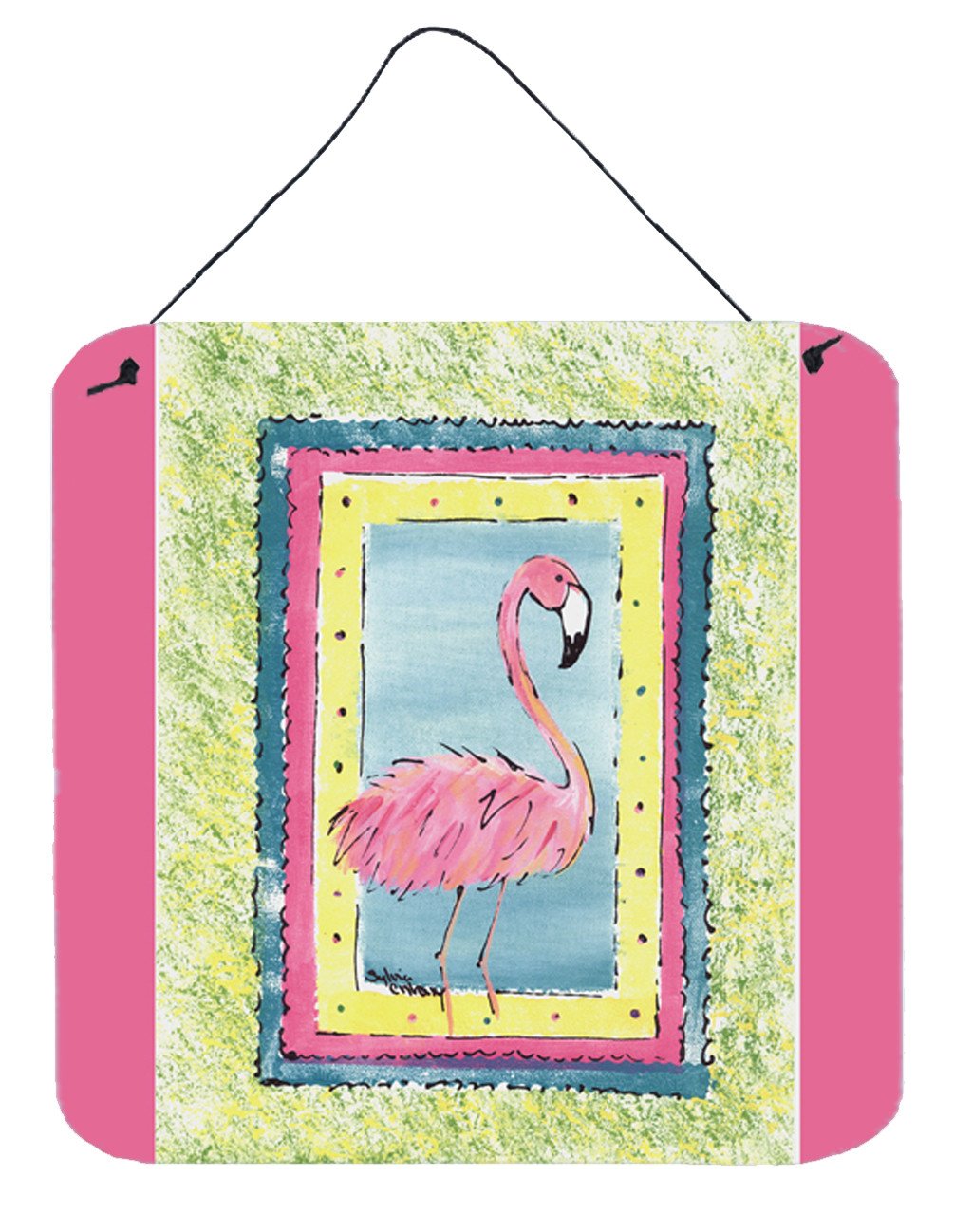 Bird - Flamingo Aluminium Metal Wall or Door Hanging Prints 8106 by Caroline&#39;s Treasures