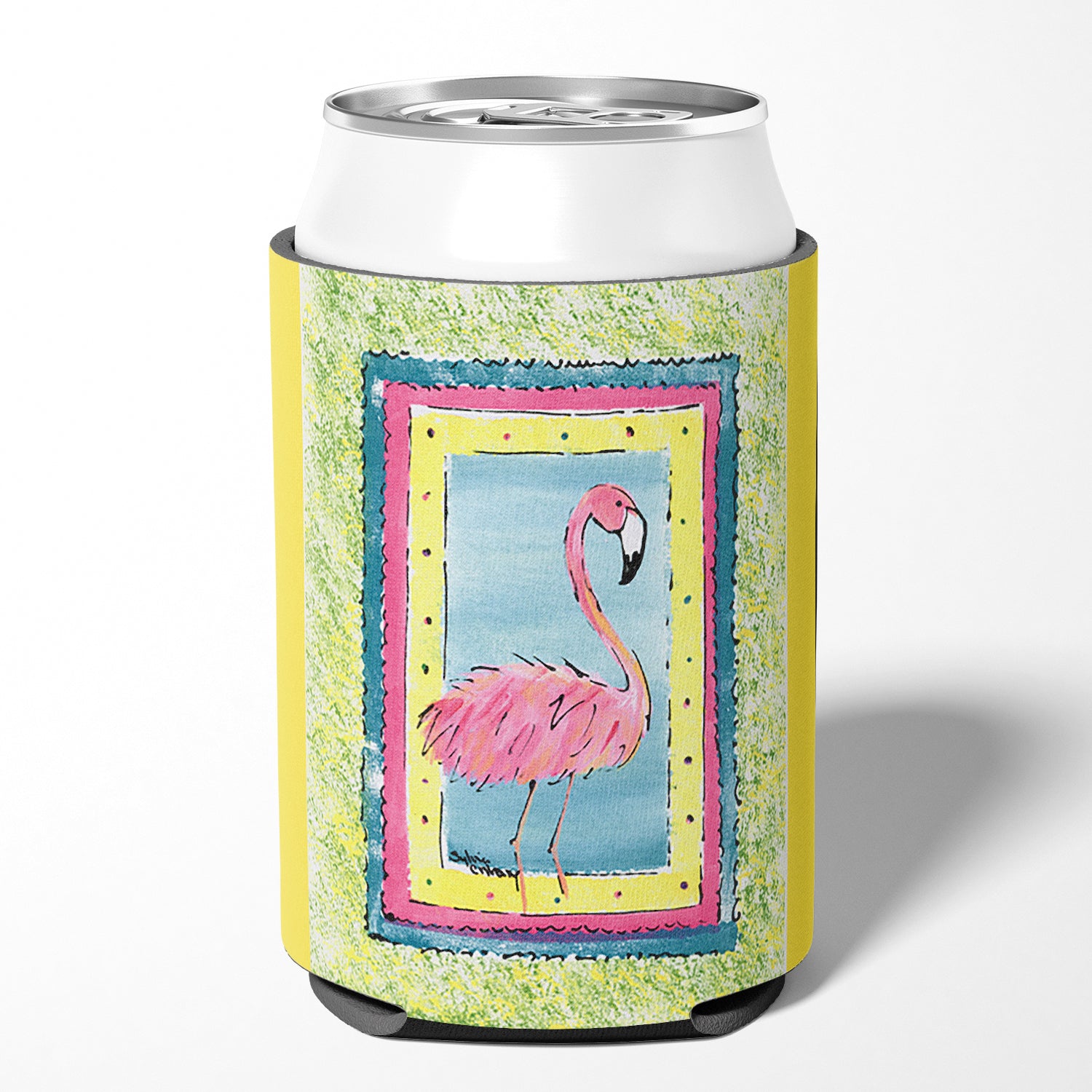 Bird - Flamingo Can or Bottle Beverage Insulator Hugger 8106.