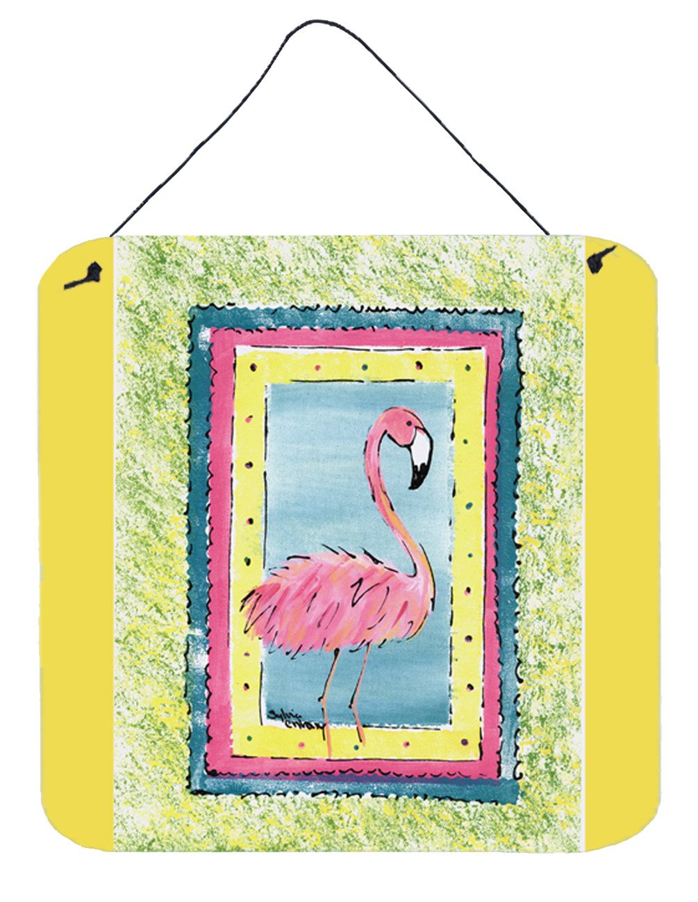 Bird - Flamingo Aluminium Metal Wall or Door Hanging Prints 8106 by Caroline&#39;s Treasures