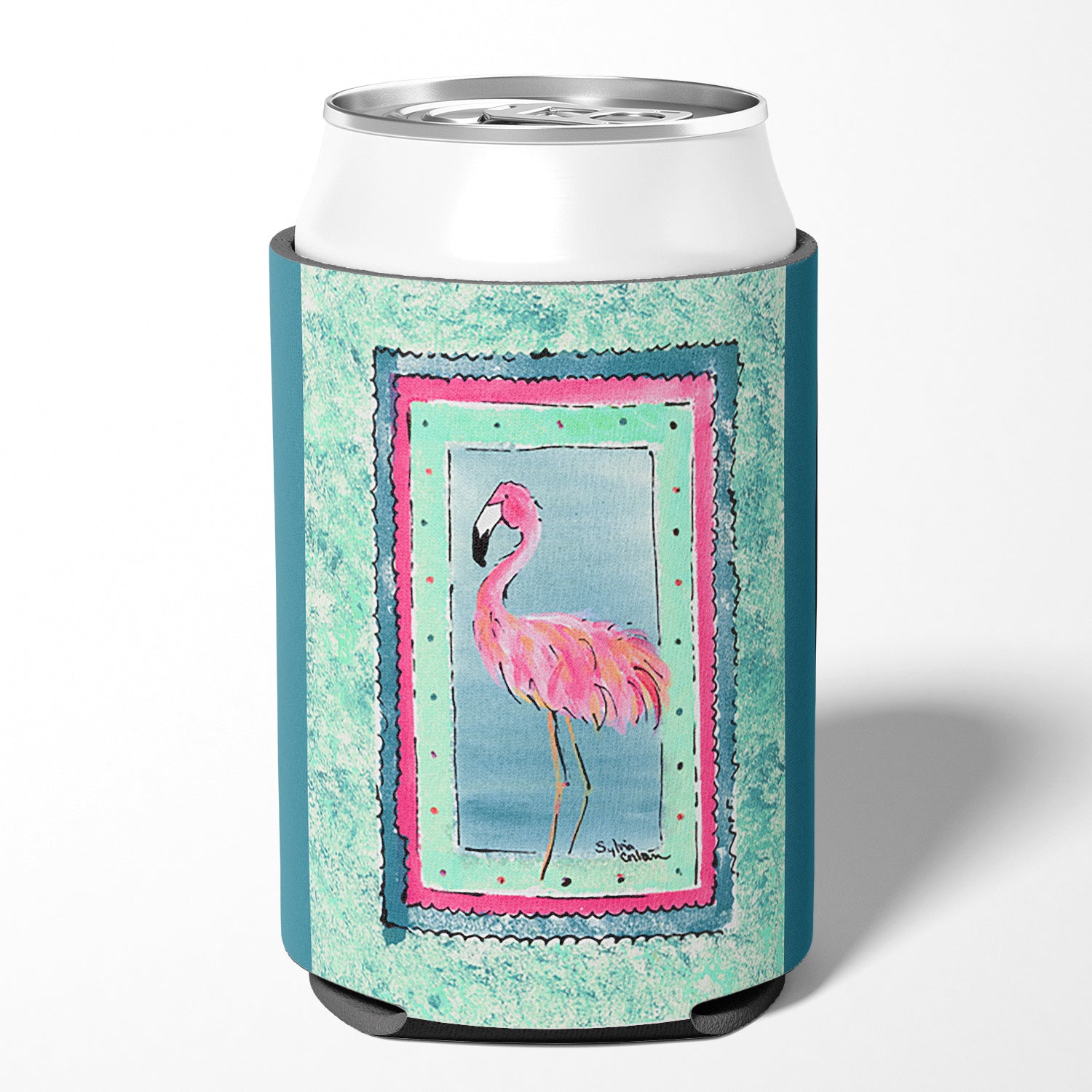 Bird - Flamingo Can or Bottle Beverage Insulator Hugger 8107.