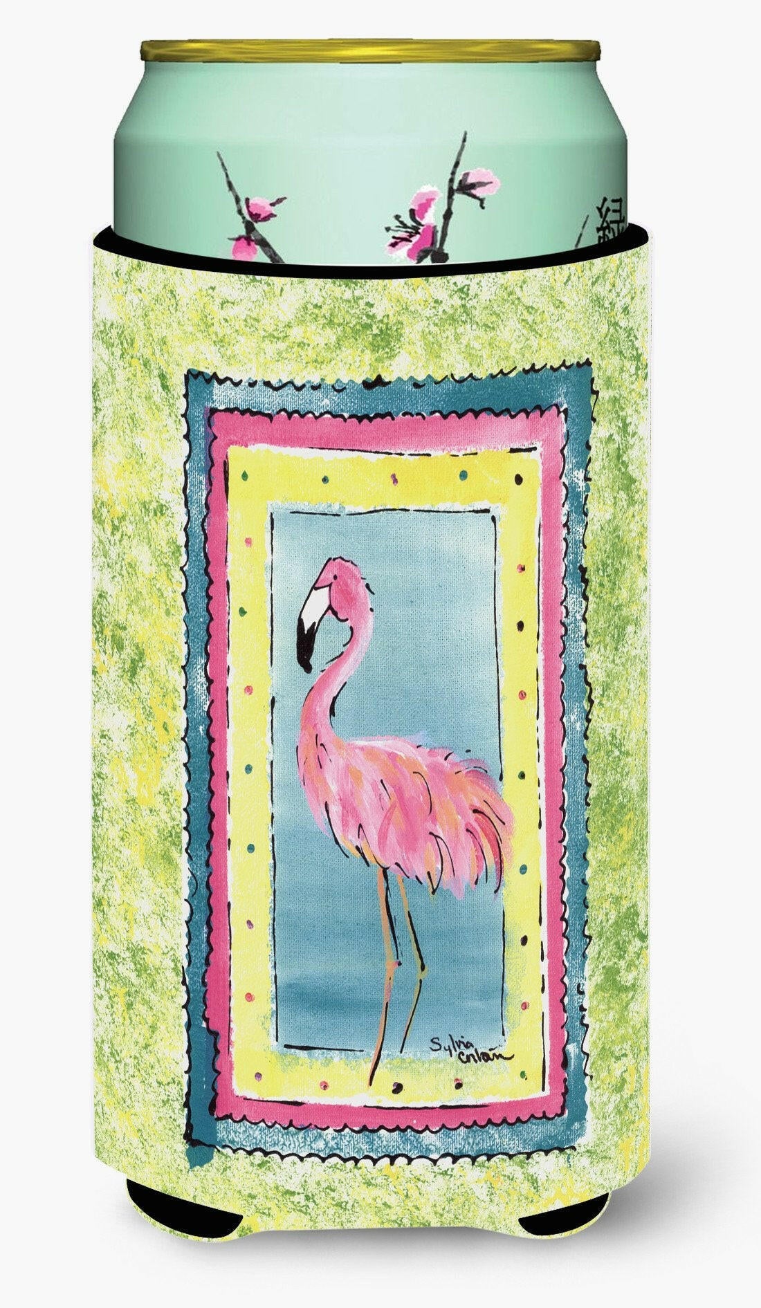 Bird - Flamingo  Tall Boy Beverage Insulator Beverage Insulator Hugger by Caroline&#39;s Treasures